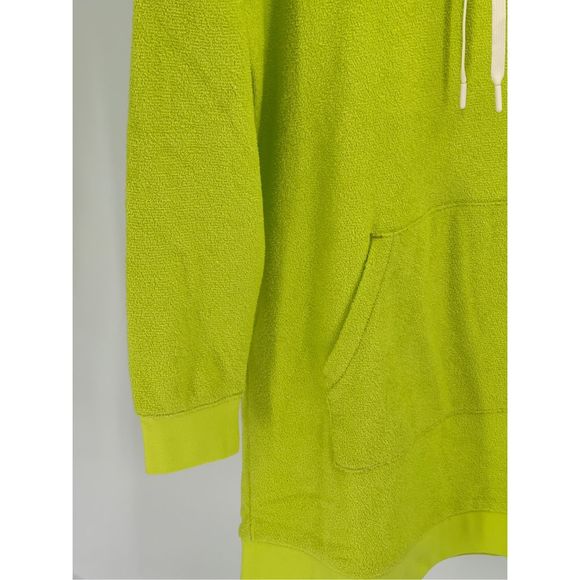 Outerknown Dress Hightide Women’s Size Small Neon Green Yellow Hooded Terry New‎ - Picture 4 of 14